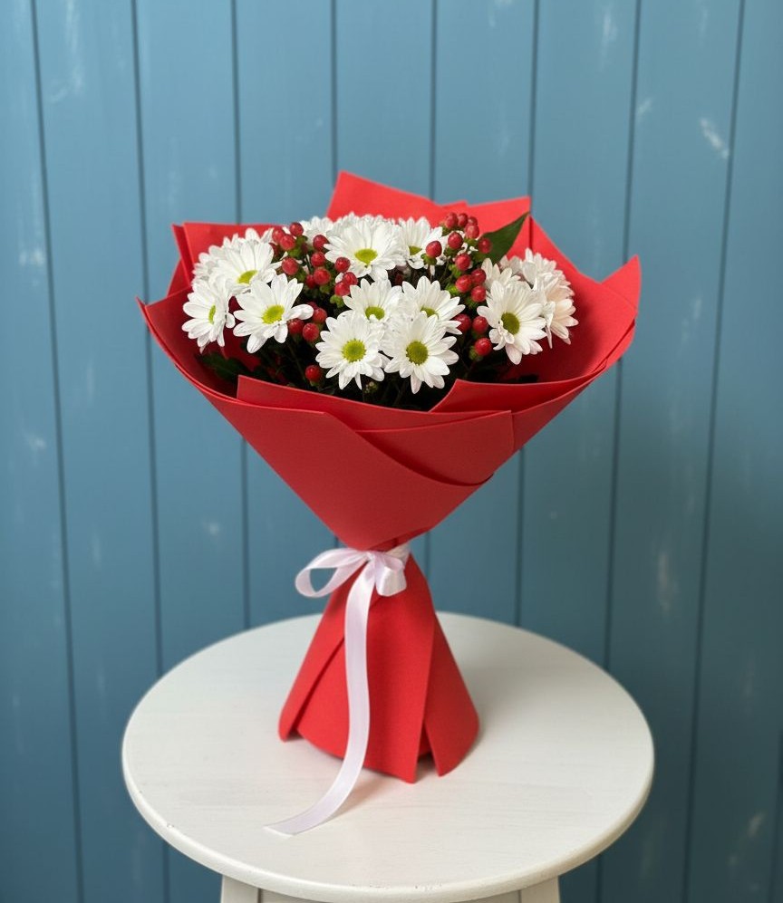 Букет цветов из: Хризантемы в Старомышастовской