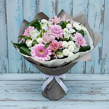 Букет цветов из:  Герберы, Альстромерии и Хризантемы #REPLACE_PRED# Старомышастовской