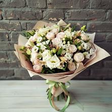 Букет цветов из:  Альстромерии, Розы и Хризантемы в Старомышастовской