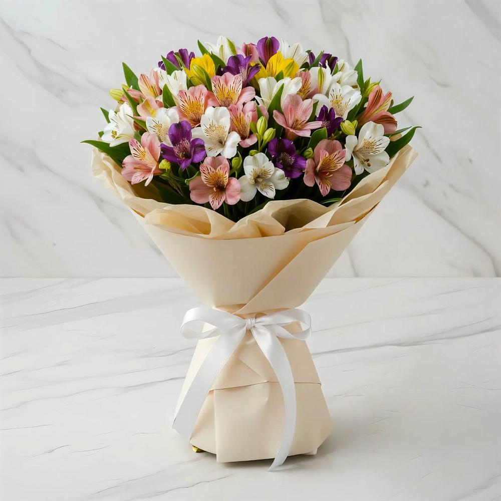 Букет цветов из: Альстромерии в Старомышастовской