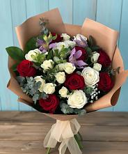 Букет цветов из:  Розы и Альстромерии в Старомышастовской