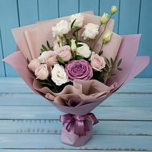 Букет цветов из:  Розы и Лизиантусы #REPLACE_PRED# Старомышастовской