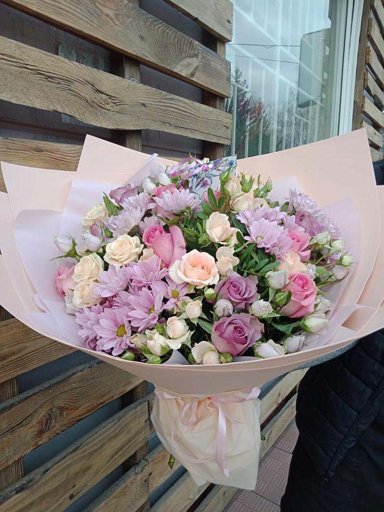 Букет цветов из: Розы и Хризантемы в Старомышастовской