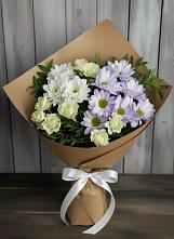 Букет цветов из:  Хризантемы и Розы в Старомышастовской