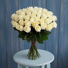 Букет 51 Белая роза Эдлесс Лав #REPLACE_PRED# Старомышастовской