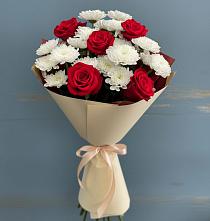 Букет цветов из:  Розы и Хризантемы в Старомышастовской