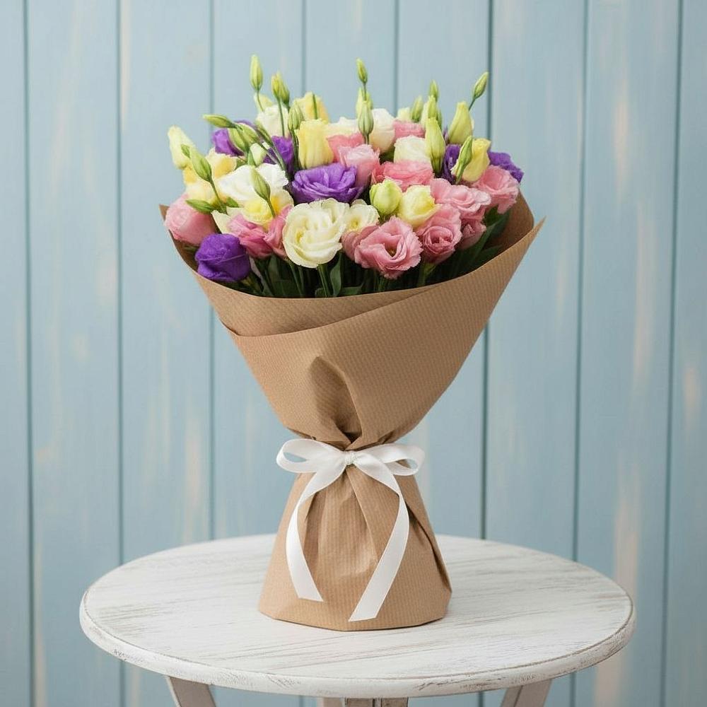 Букет цветов из: Лизиантусы в Старомышастовской