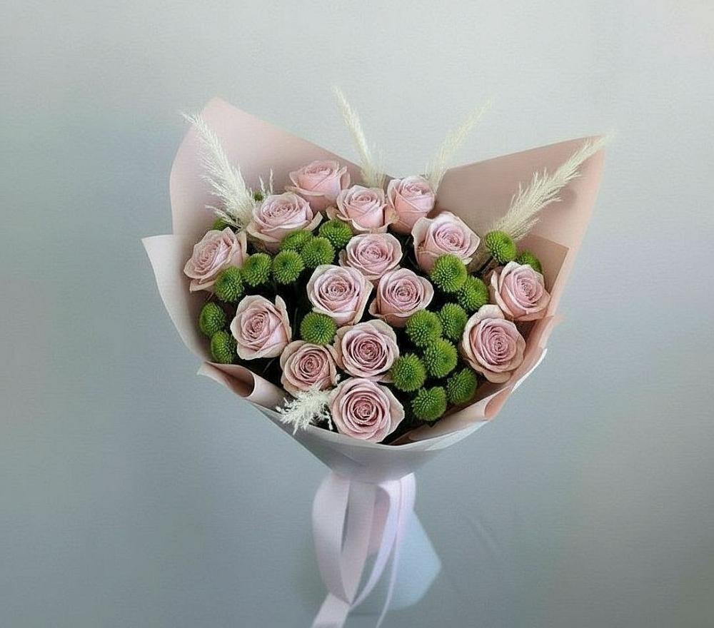 Букет цветов из: Розы и Хризантемы в Старомышастовской