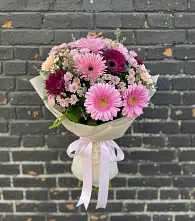 Букет цветов из:  Герберы и Хризантемы в Старомышастовской