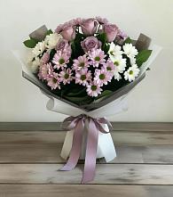 Букет цветов из:  Хризантемы и Розы в Старомышастовской