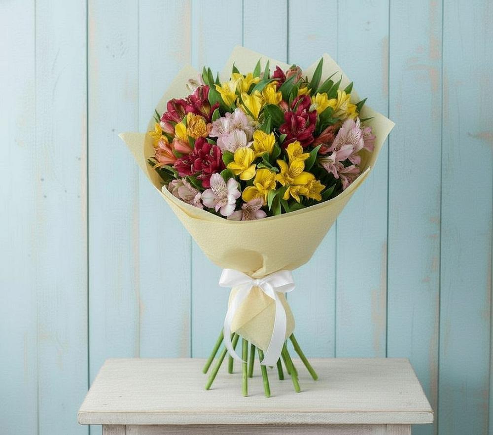 Букет цветов из: Альстромерии в Старомышастовской