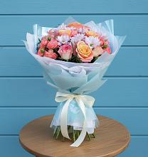 Букет цветов из:  Хризантемы и Розы #REPLACE_PRED# Старомышастовской