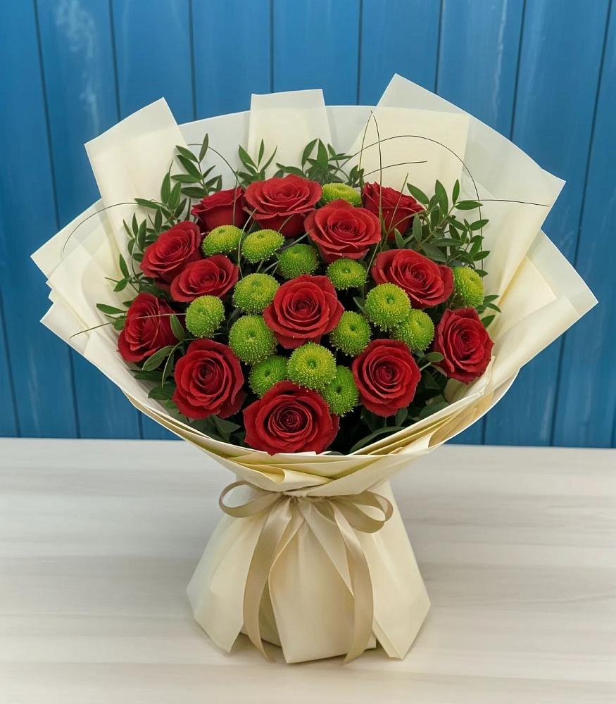 Букет цветов из: Розы и Хризантемы в Старомышастовской