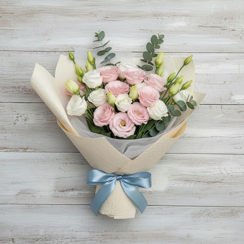 Букет цветов из: Лизиантусы в Старомышастовской